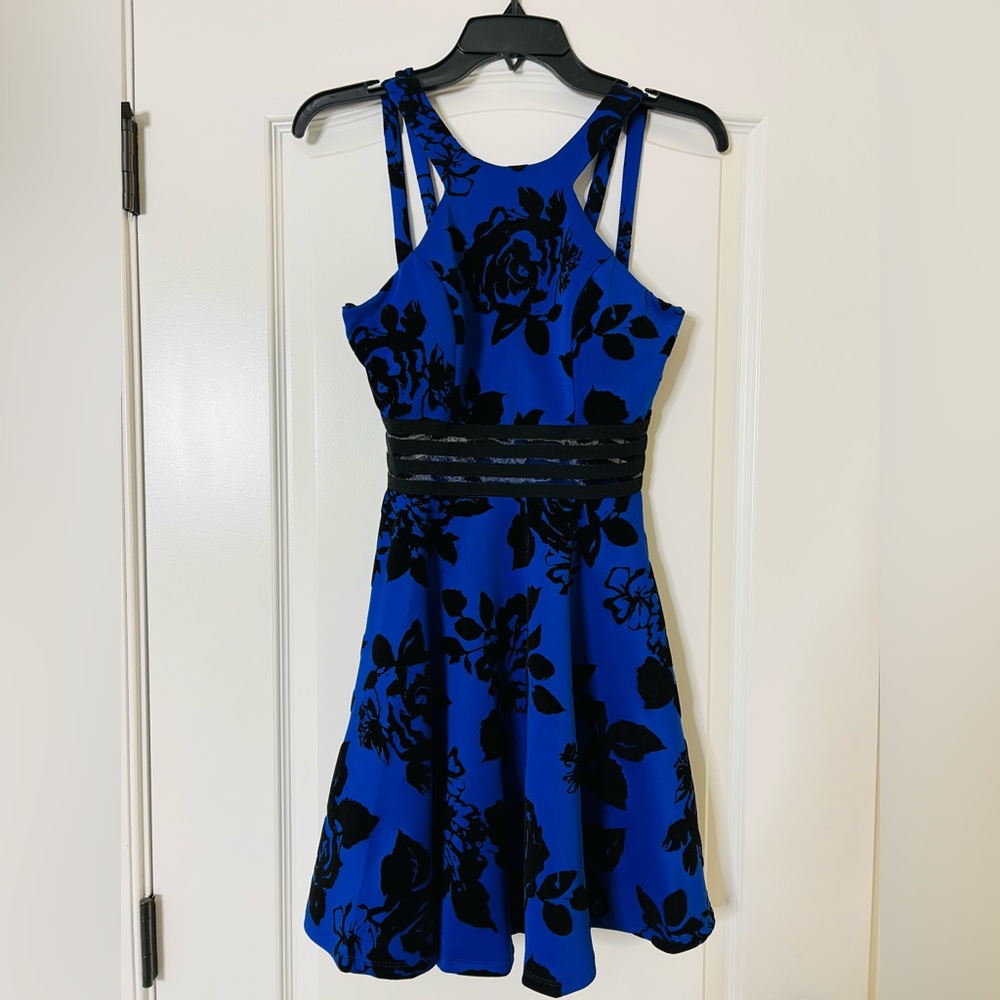 Blue and black dress, size 1